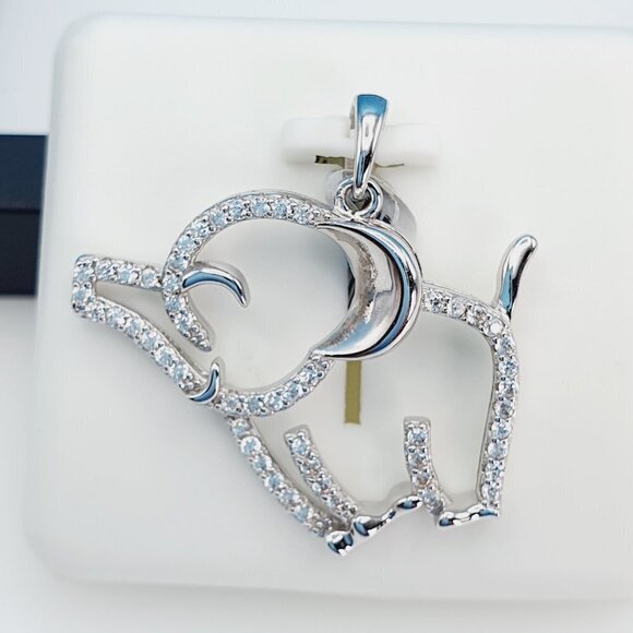 "925 Sterling Silver Cubic Zirconia Pendant, UU1P6A6057 - Picture 1 of 9